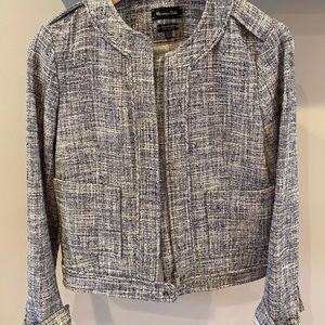 Blue Massimo Dutti cropped jacket blazer